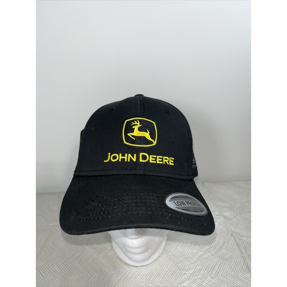 John Deere Snapback Hat Murphy Tractor & Equipment Black‎ & Yellow Logo NWT
